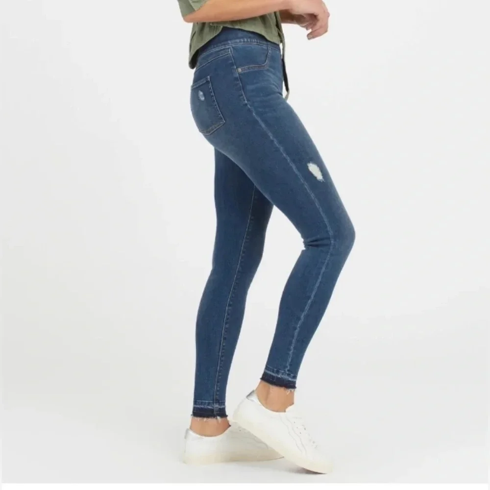SPANX Distressed Skinny Jean Leggings Size Small